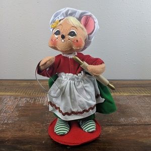 Annalee 2008 Winter Christmas Baker Mouse 11"